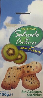 Galletas de salvado de avena con kiwi front packaging
