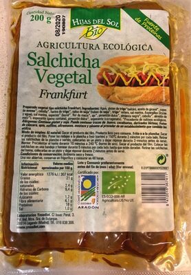 Salchicha Vegetal Frankfurt front packaging