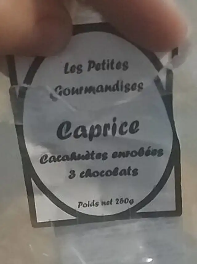 Caprice cacahuètes enrobées 3 chocolat