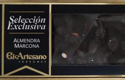 Turrón de chocolate negro con almendras