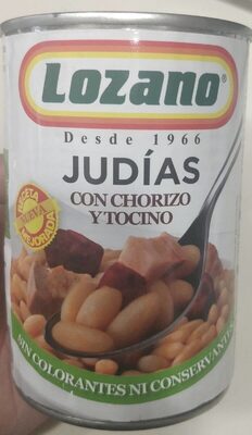 Judías con tocino y chorizo front packaging