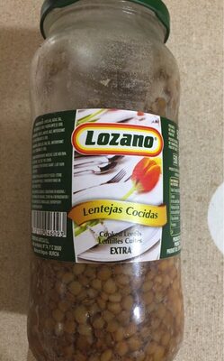 Lentejas cocidas front packaging