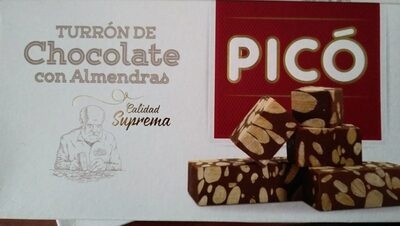 Turrón de chocolate con almendras
