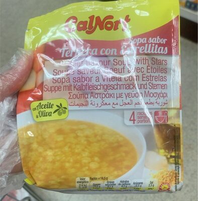 Sopa sabor ternera con estrellitas