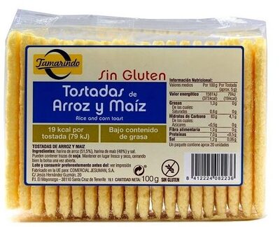 Tostadas de arroz y maíz front packaging