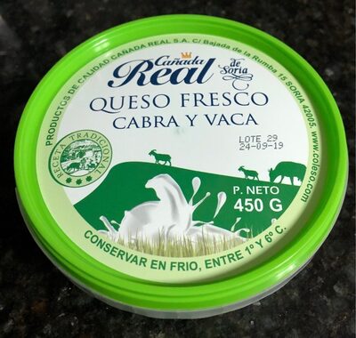Queso fresco cabra y vaca front packaging