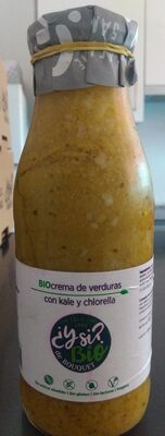 Bio crema de verduras con kale y chlorella front packaging