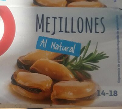 Mejillones al natural front packaging