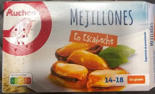 Mejillones en escabeche front packaging