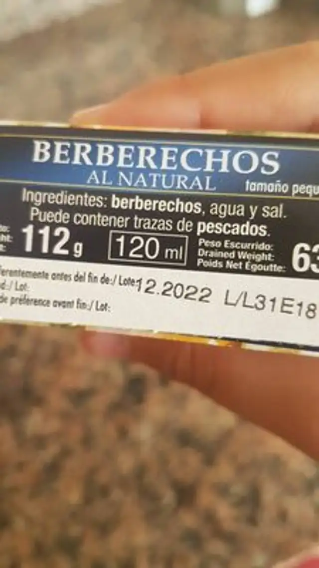 Unknown ingredients label