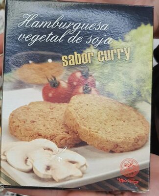 Hamburguesa vegetal de soja sabor curry front packaging
