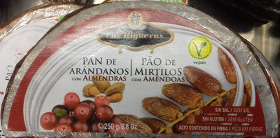 Pan de arándanos con almendras