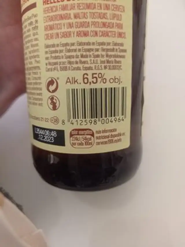 Unknown nutrition facts table