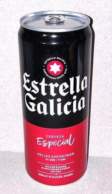 Estrella Galicia Cerveza Especial front packaging