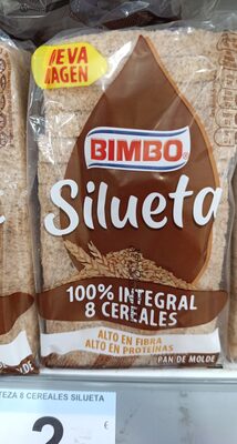 PAN SIN CORTEZA 8 CEREALES SILUETA INTEGRAL