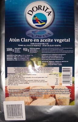 Atún claro en aceite vegetal front packaging