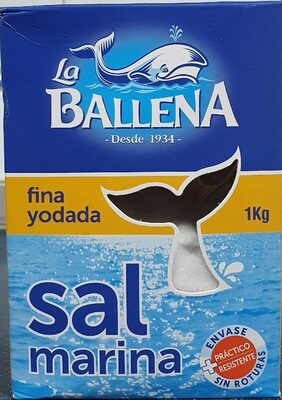 Sal marina fina y yodada