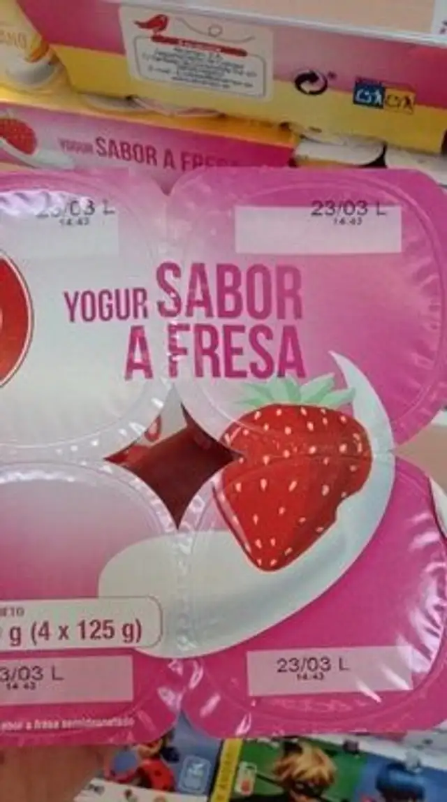 Yogur sabor a fresa