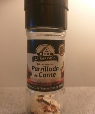 Sal con especias parrillada de carne front packaging