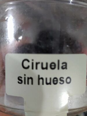 Ciruela pasa sin hueso front packaging