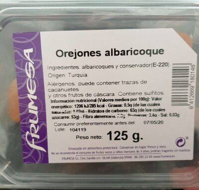 Orejones albaricoque