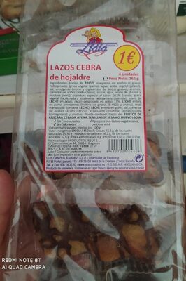 Lazos cebra de hojaldre