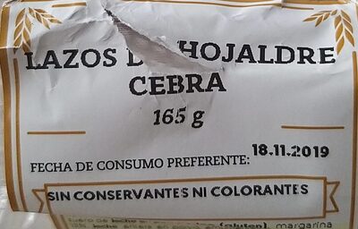 Lazos de hojaldre cebra