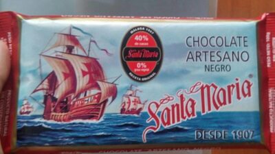 Chocolate artesano negro front packaging