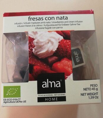 Infusión de fresas con nata