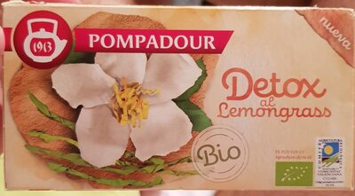 Infusión detox al lemongrass front packaging