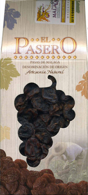 Pasas de Málaga front packaging