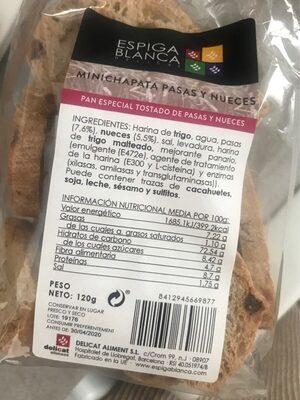 Mini chapata pasas y nueces