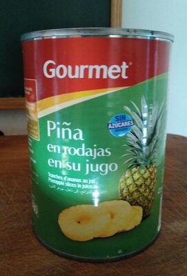 Piña en rodajas en su jugo