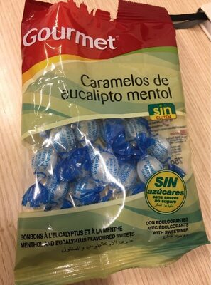 Caramelos de eucalipto mentol front packaging