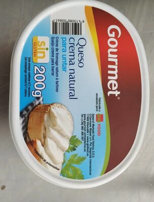 Queso crema natural para untar front packaging