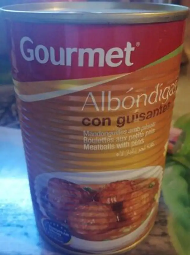 Albondigas con guisantes front packaging
