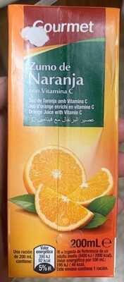 Zumo de naranja con vitamina C front packaging