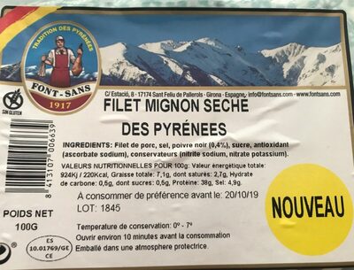Filet mignon séché des Pyrénées