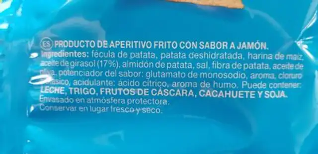 Papadeltas ingredients label