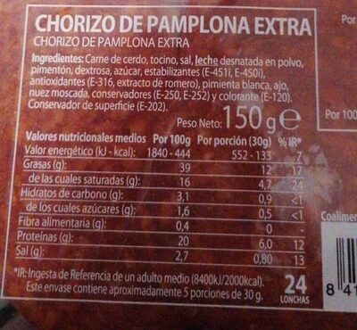 Chorizo pamplona