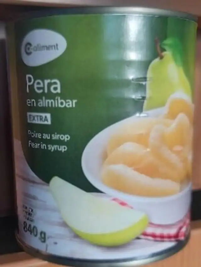 Pera en laminar logero nutrition facts table