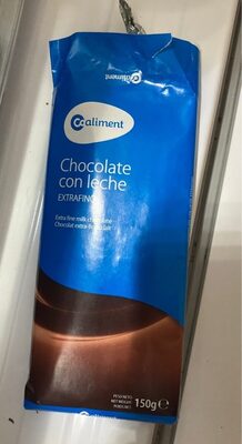 Chocolate con leche front packaging