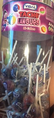 Bonbon Sucette Bi-colors Tâche Langues Boîte De?