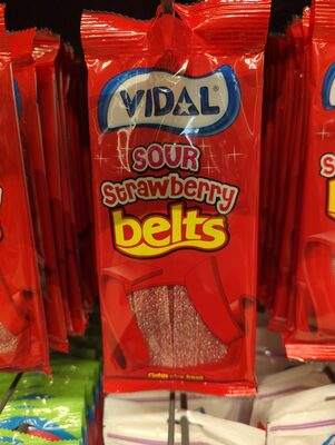 Sour strawberry belts