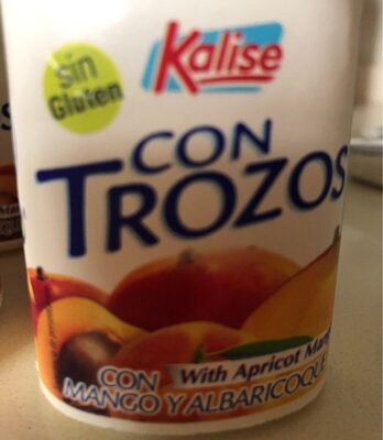 Yogur con trozos mango y albaricoque