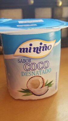 Yogur sabor coco desnatado