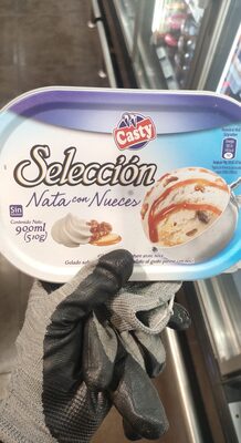 Tarima de helado Nata con nueces