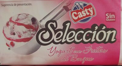 Helado de yogur con frutas del bosque