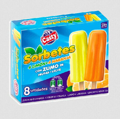 Sorbetes Zumo de Frutas y Leche