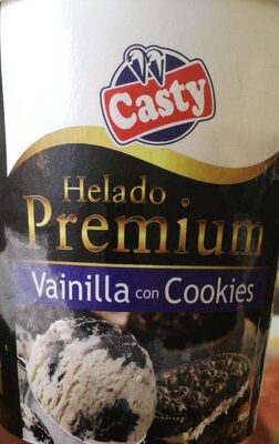 Helado premium vainilla con cookies